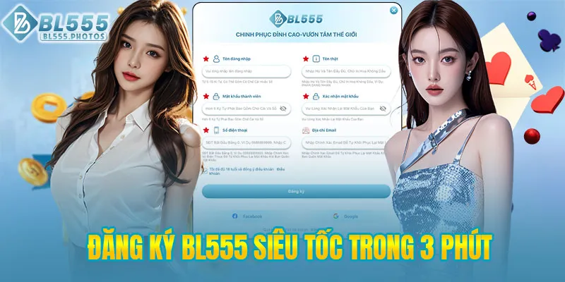 Tạo tài khoản BL555 siêu dễ trong 3 bước